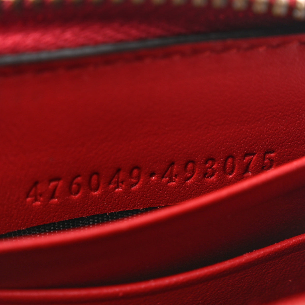 Gucci GG Supreme Monogram Cherries Zip Around Wallet Hibiscus Red 7 of 8