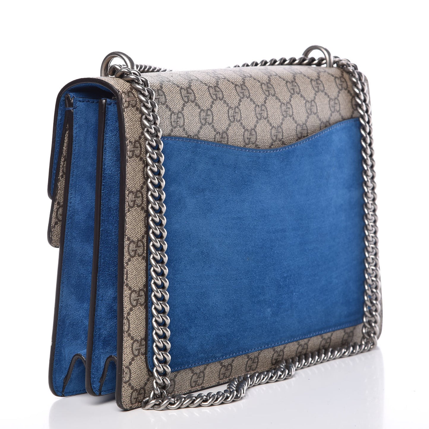 GG Supreme Monogram Medium Dionysus Shoulder Bag Blue
