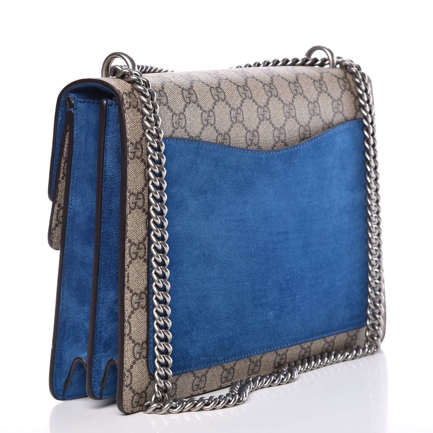 Gucci GG Supreme Monogram Medium Dionysus Shoulder Bag Blue 3 of 15