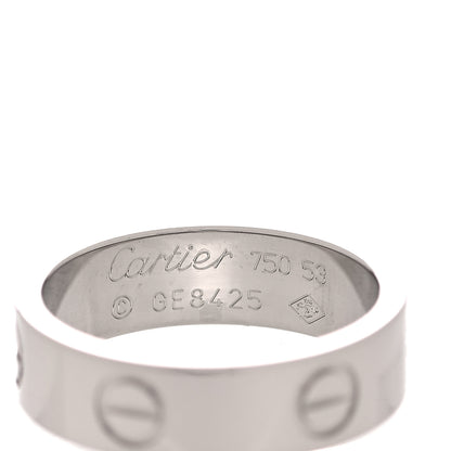 Cartier 18K White Gold 5.5mm LOVE Ring 53 6.5 8 of 8