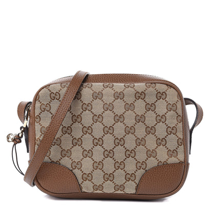 Gucci Monogram Mini Bree Messenger Bag Beige Tabacco 1 of 9