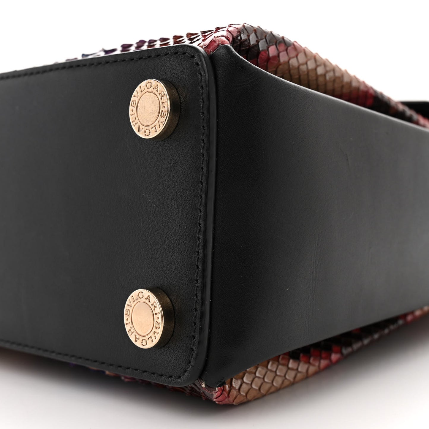 Snakeskin Serpenti Viper Top Handle Bag Multicolor