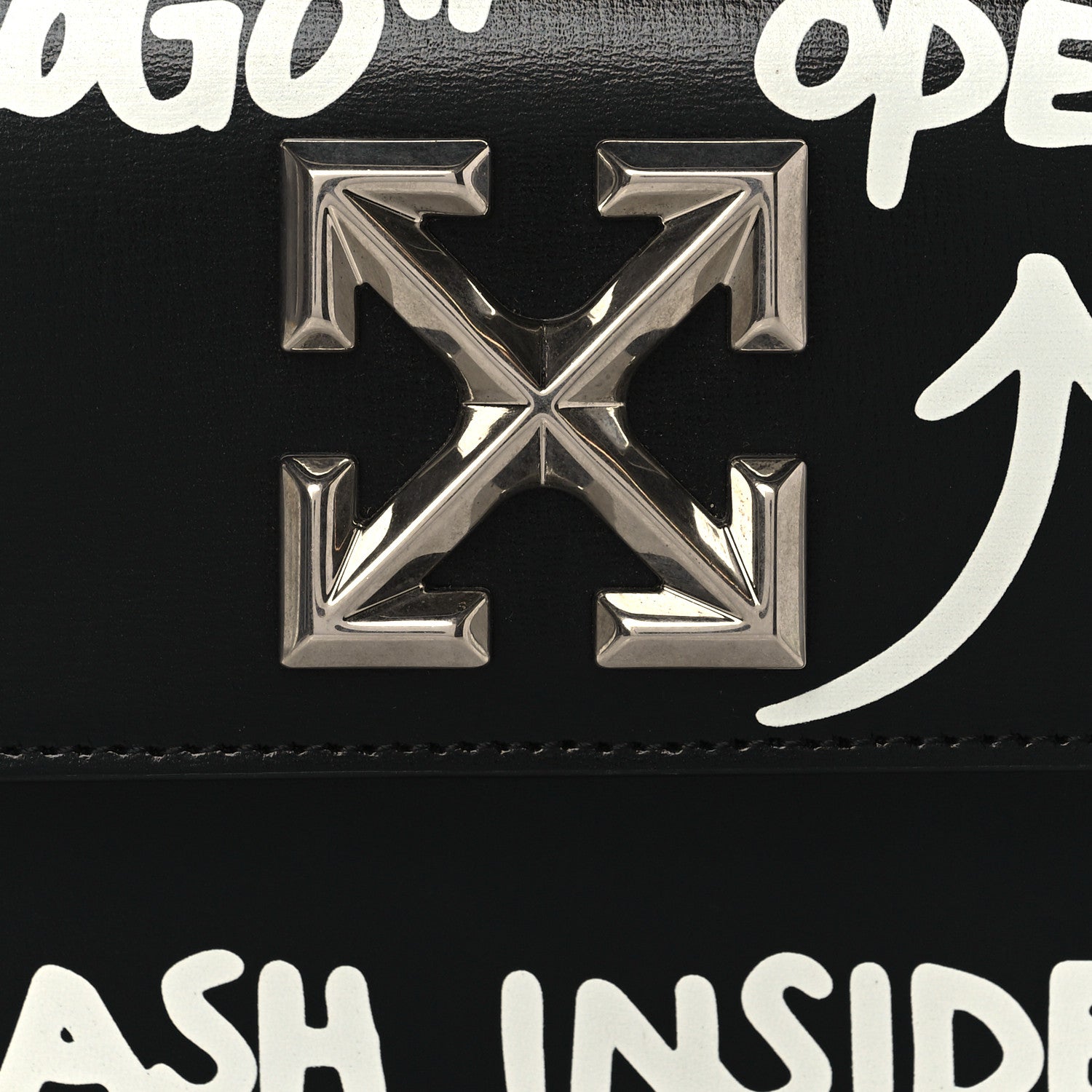Off-White Calfskin Jitney 2.8 Not For Sale Belt Bag Crossbody Black 6 of 8