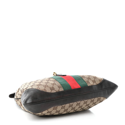 Gucci Monogram Web Jackie O Bouvier Hobo Dark Brown 4 of 9
