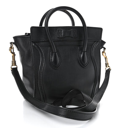 Celine Smooth Calfskin Nano Luggage Black 2 of 4