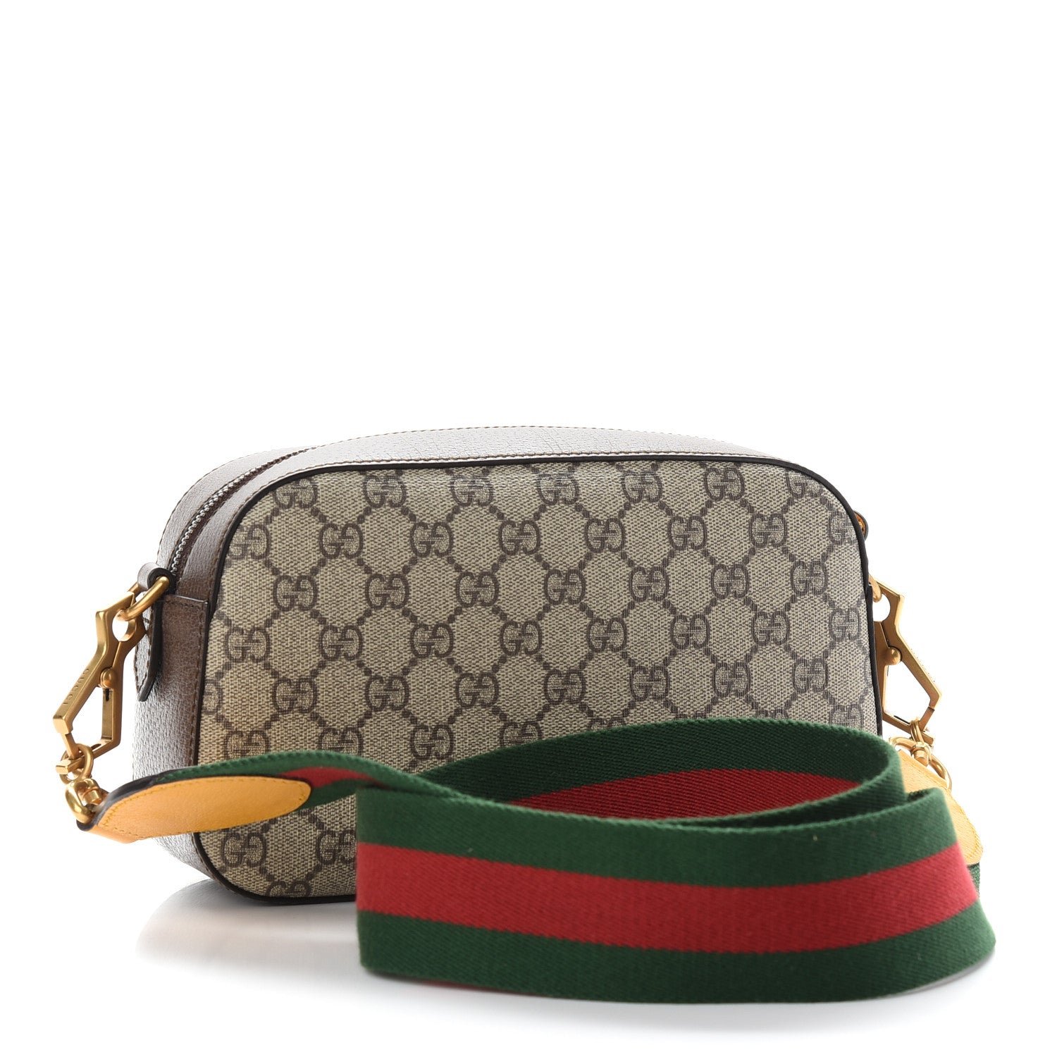 Gucci GG Supreme Monogram Web Neo Vintage Shoulder Bag Beige New Acero Crop 3 of 9