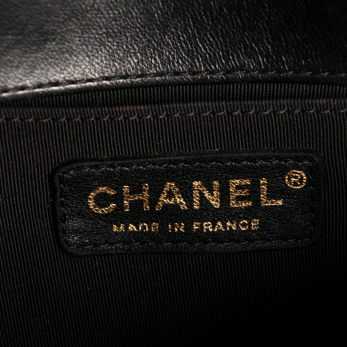 Lambskin Quilted Small Boy Flap Black
