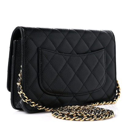Chanel Caviar Quilted Wallet On Chain WOC Black 4 of 17