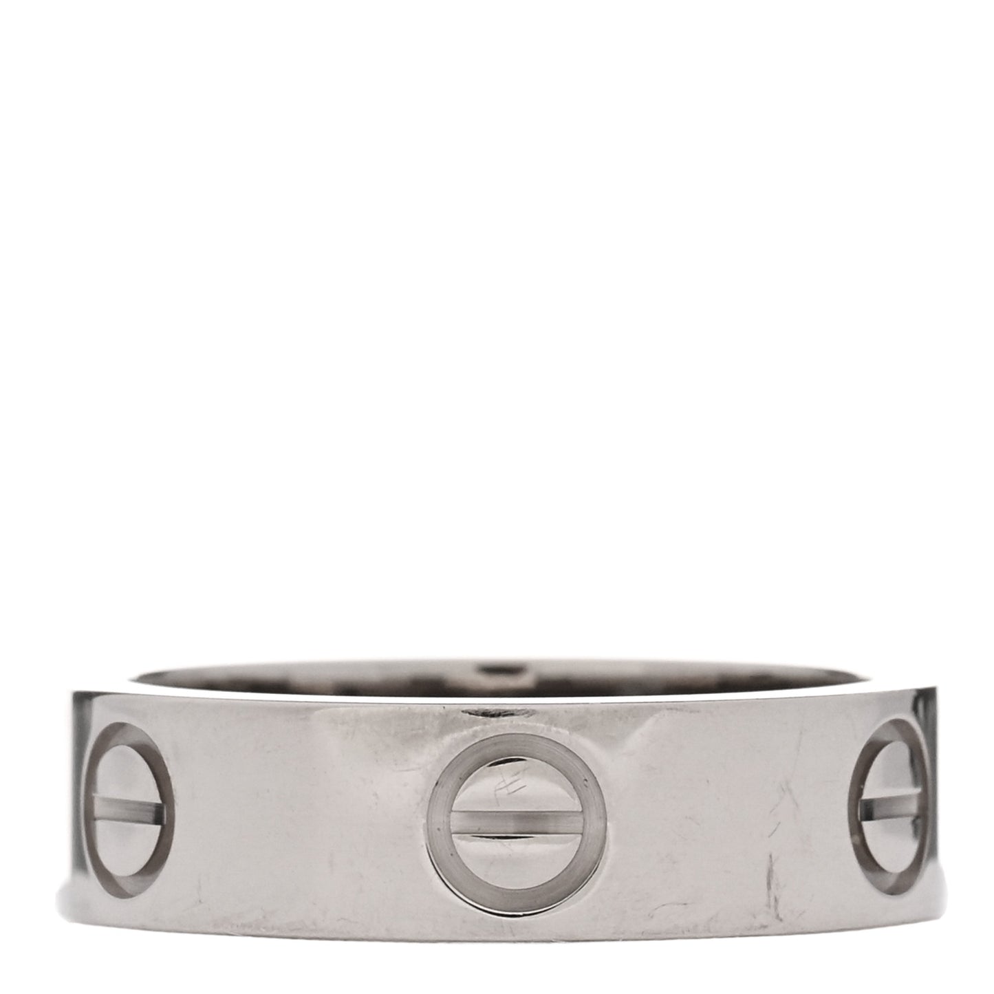 18K White Gold 5.5mm LOVE Ring 53 6.5