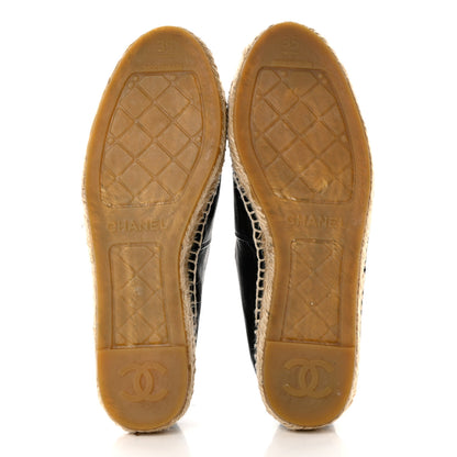 Chanel Lambskin CC Espadrilles 35 Black 5 of 9