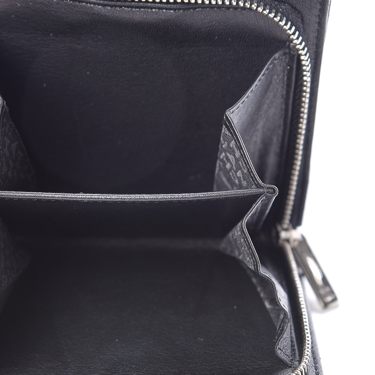 Patent Goatskin Compact French Wallet Brown