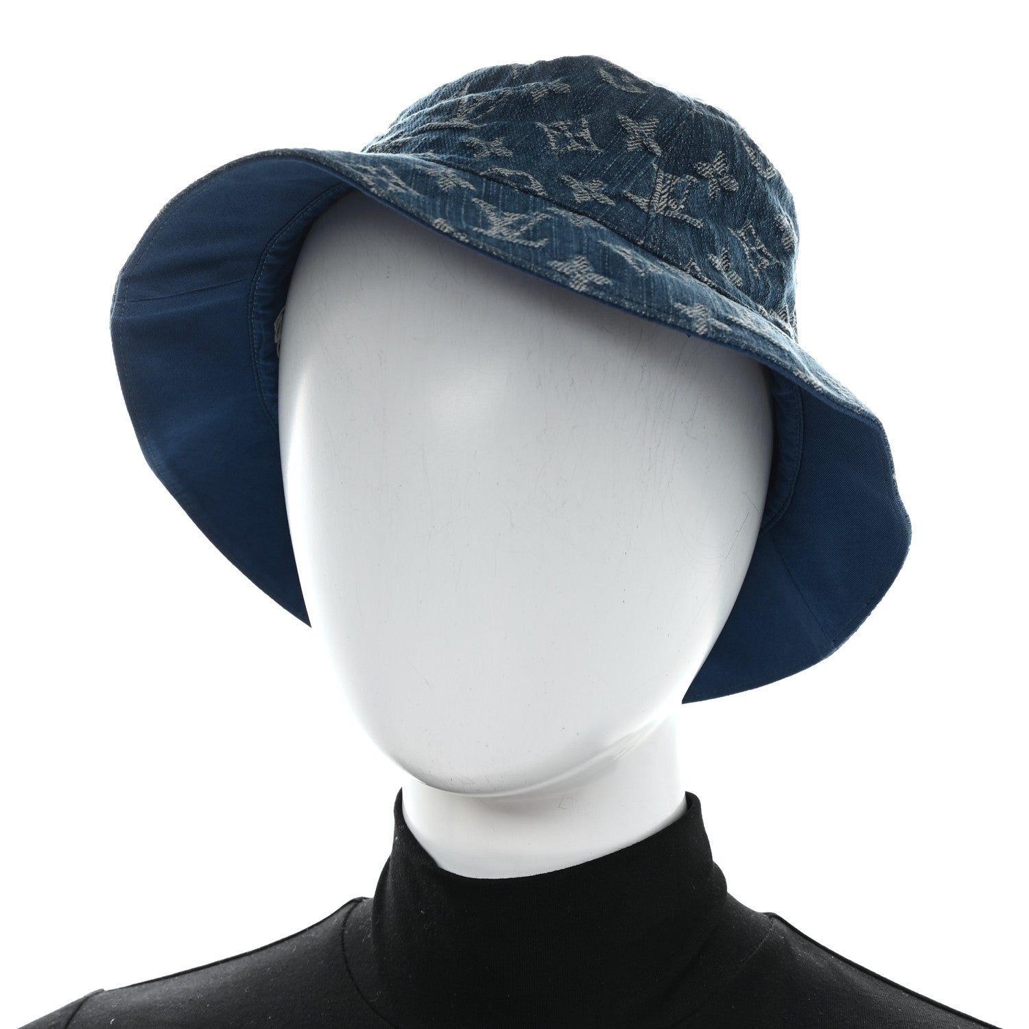 Louis Vuitton Monogram Denim Transformable Bob Bucket Hat 60 Black 2 of 13