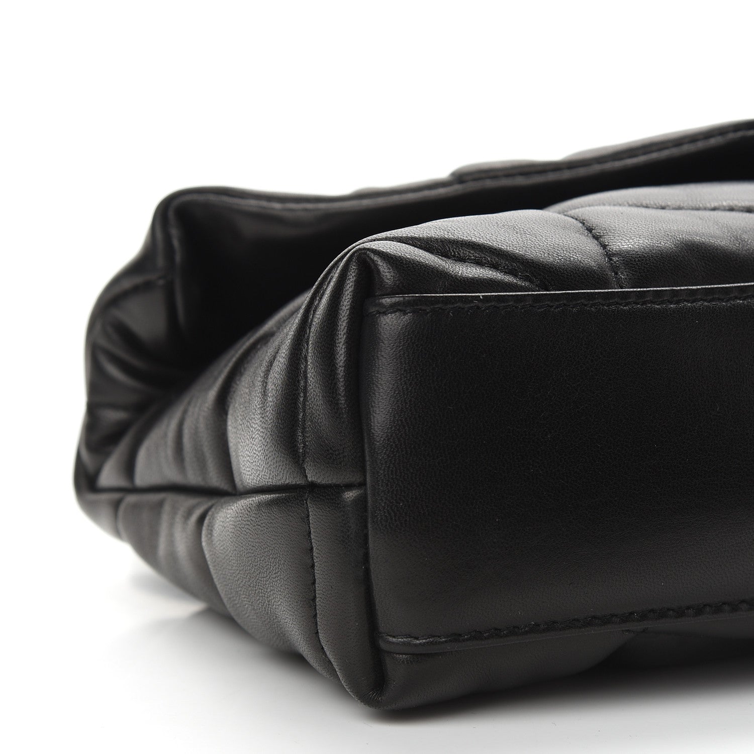 Saint Laurent Lambskin Quilted Toy Loulou Puffer Monogram Chain Satchel Black 8 of 9