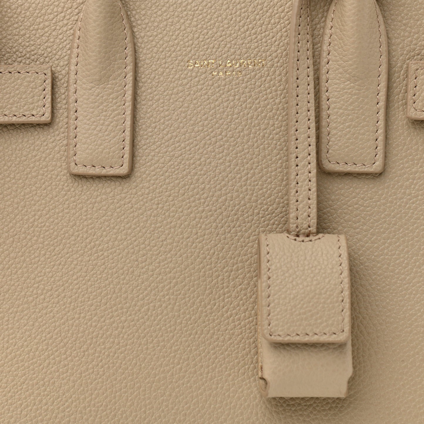 Grained Calfskin Nano Sac de Jour Dark Beige