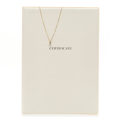 Parker & West by FASHIONPHILE 18K Yellow Gold Diamond .42ct Solitaire Pendant Necklace 6 of 6