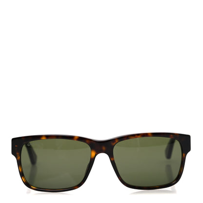Gucci Acetate Square Frame Web Sunglasses GG0340S Havana 2 of 8