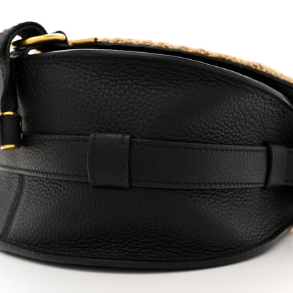 Chloe Raffia Calfskin Marcie Small Marcie Round Crossbody Bag Hot Sand 10 of 12
