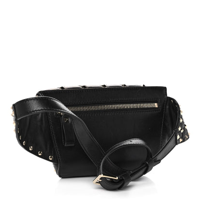 Valentino Garavani Lambskin Rockstud Spike Belt Bag 85 Black 3 of 12