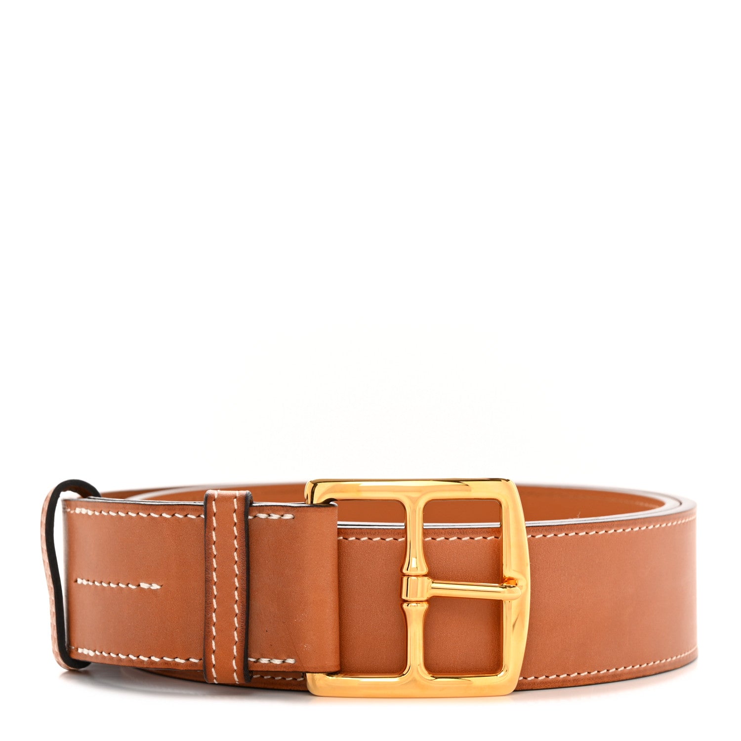 Hermes Barenia 40mm Etriviere Belt 85/34 Fauve 1 of 9