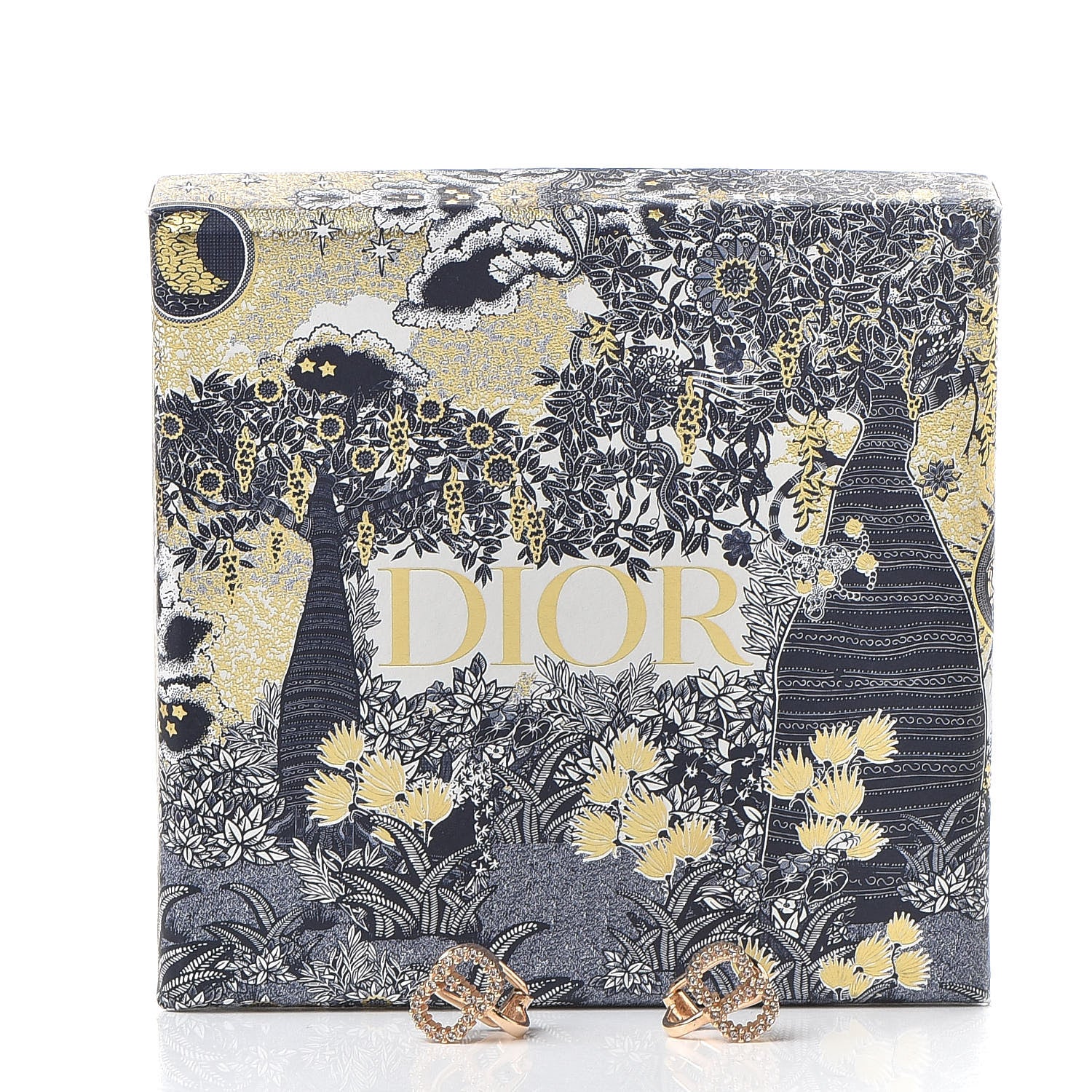Christian Dior Crystal Clair D Lune Clip On Earrings Rose Gold 4 of 4