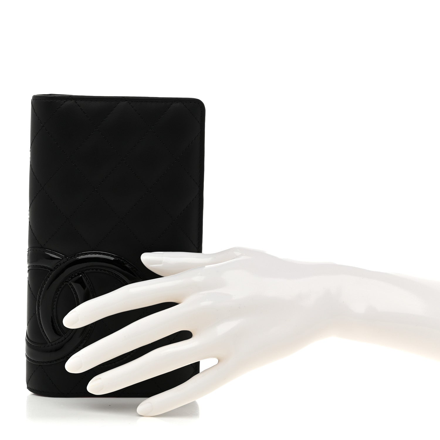 Chanel Calfskin Quilted Cambon Yen Wallet Black 2 of 8