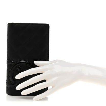 Chanel Calfskin Quilted Cambon Yen Wallet Black 2 of 8