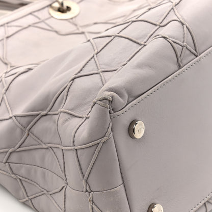 Christian Dior Lambskin Cannage Medium Granville Tote Lilac 11 of 16