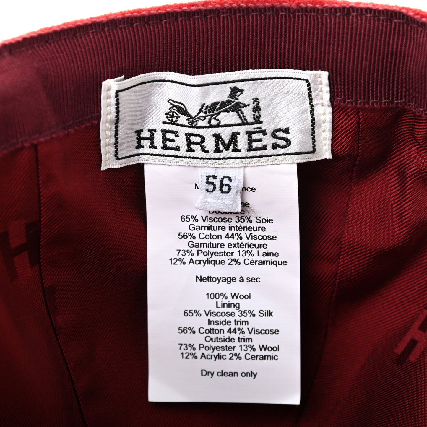 Wool Davis Varsity Cap 56 Rouge
