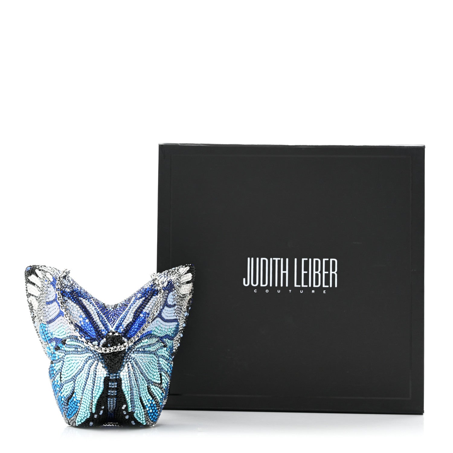 Judith Leiber Crystal Butterfly Mariposa Minaudiere Clutch Blue 13 of 13