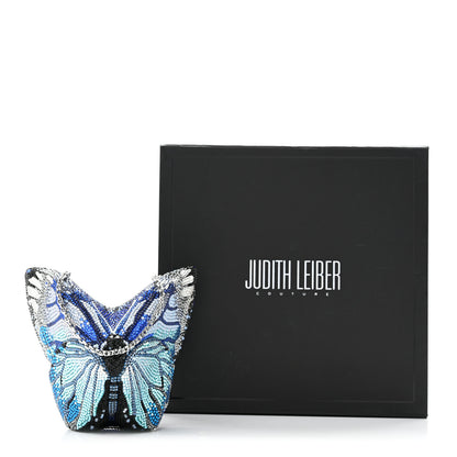 Judith Leiber Crystal Butterfly Mariposa Minaudiere Clutch Blue 13 of 13