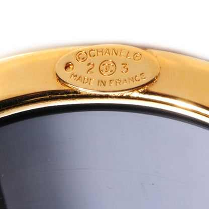 Chanel Resin Logo Wide Bangle Black Gold 5 of 7