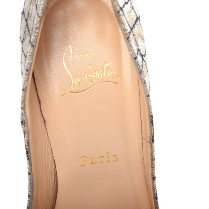 Christian Louboutin Lurex KAA Decollete 554 120 Pumps 37.5 Silver 8 of 9