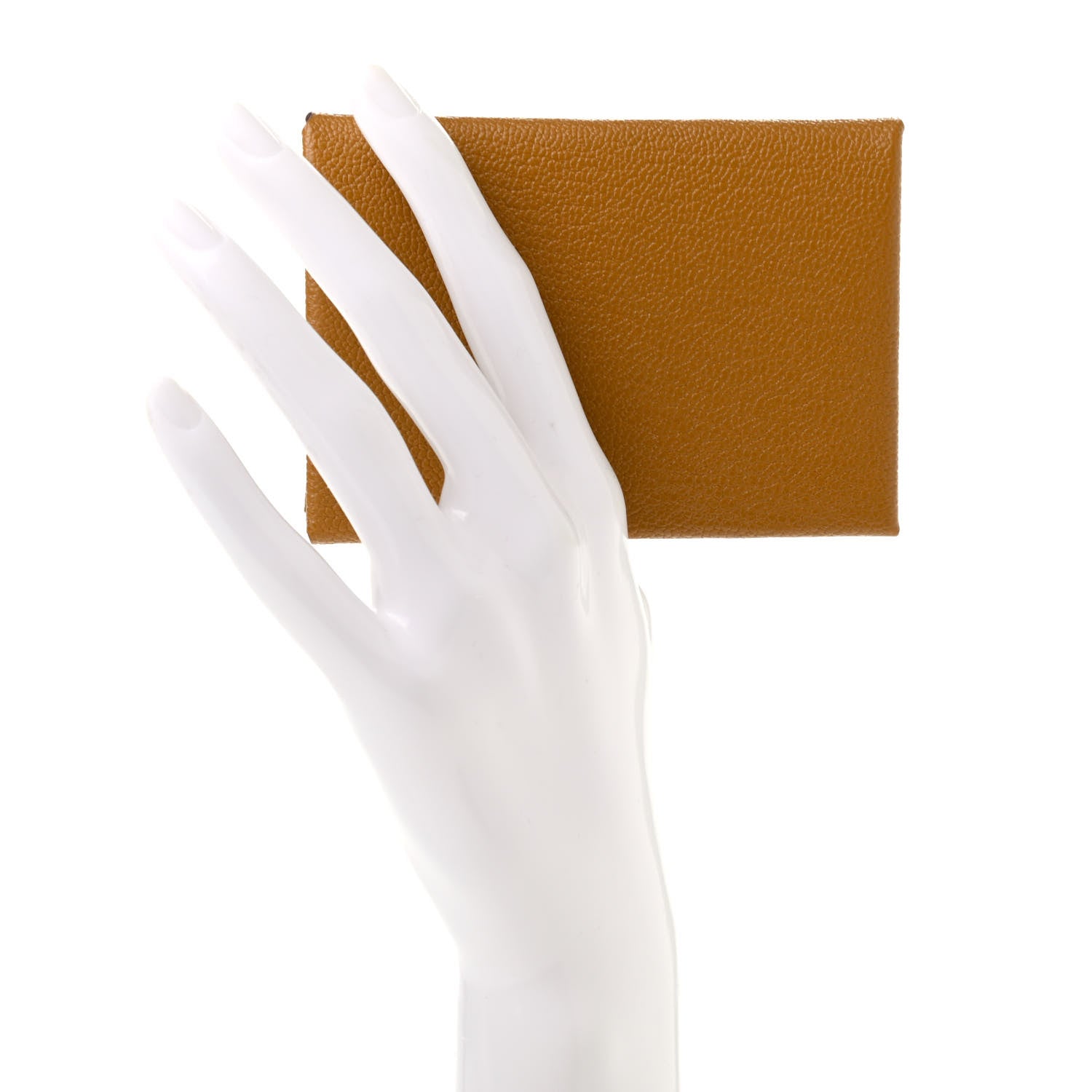 Hermes Chevre Mysore Verso Calvi Duo Card Case Caramel Mauve Sylvestre 2 of 7