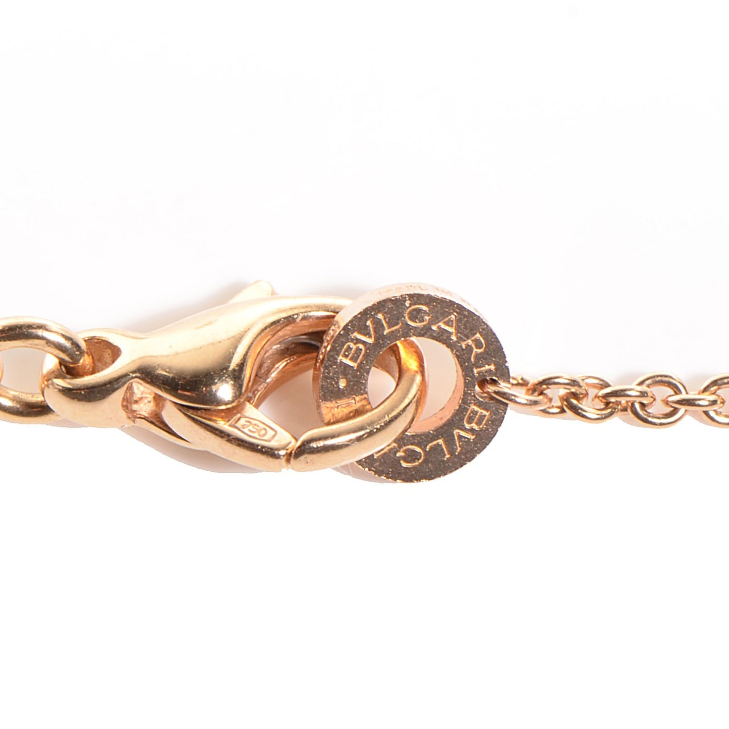 18K Rose Gold White Ceramic B.Zero1 Pendant Necklace