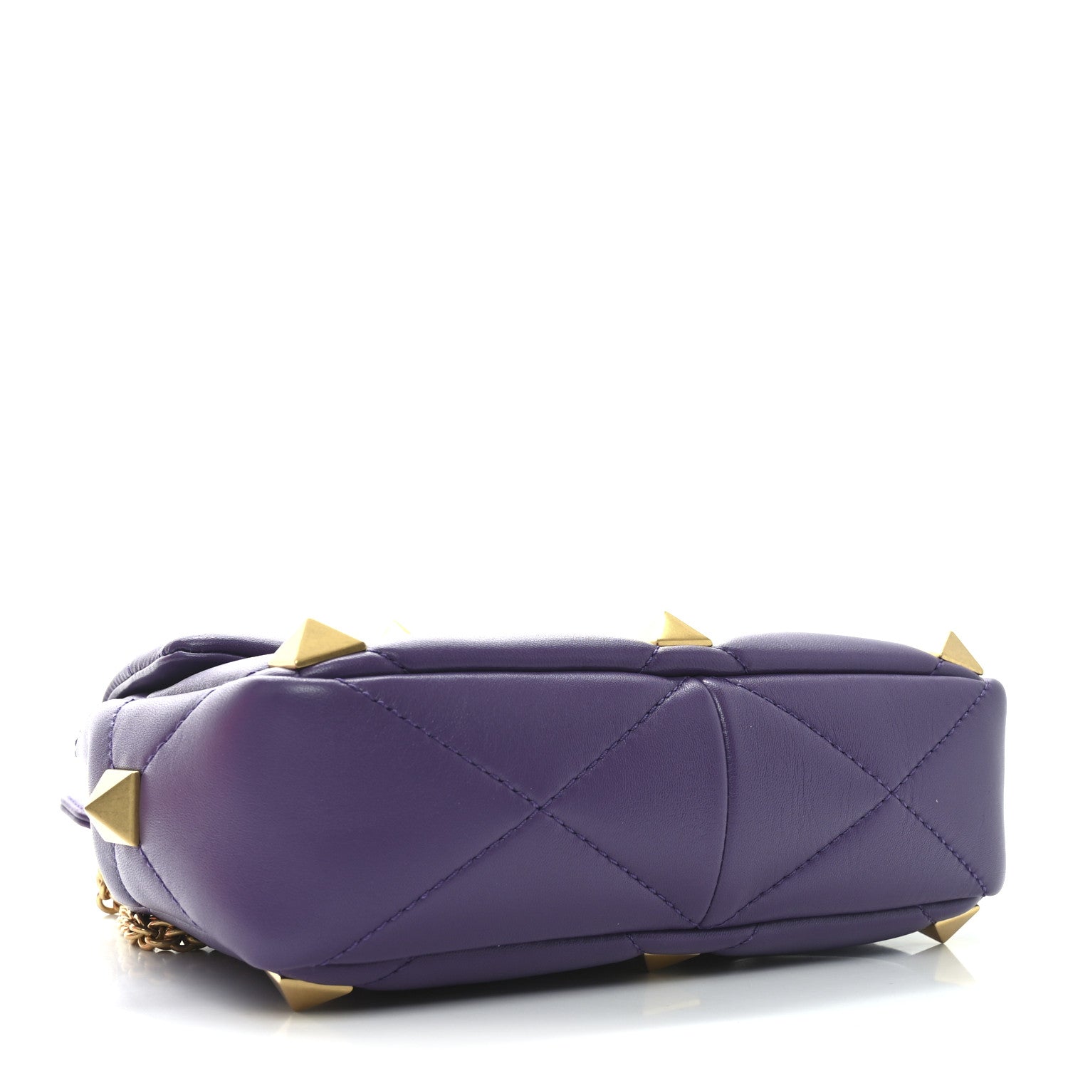 Valentino Garavani Nappa Medium Roman Stud Shoulder Bag Indian Violet 4 of 9