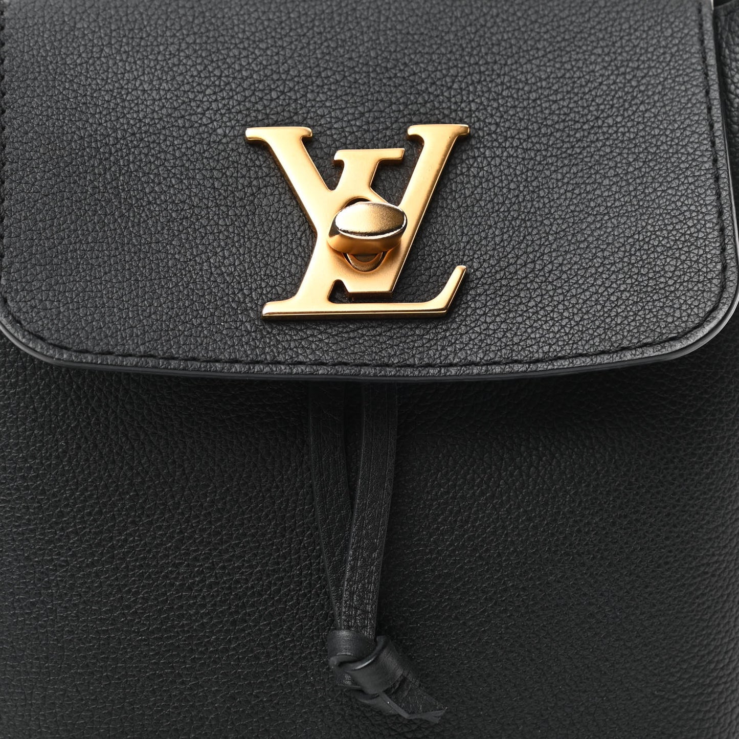 Calfskin Lockme Mini Backpack Black