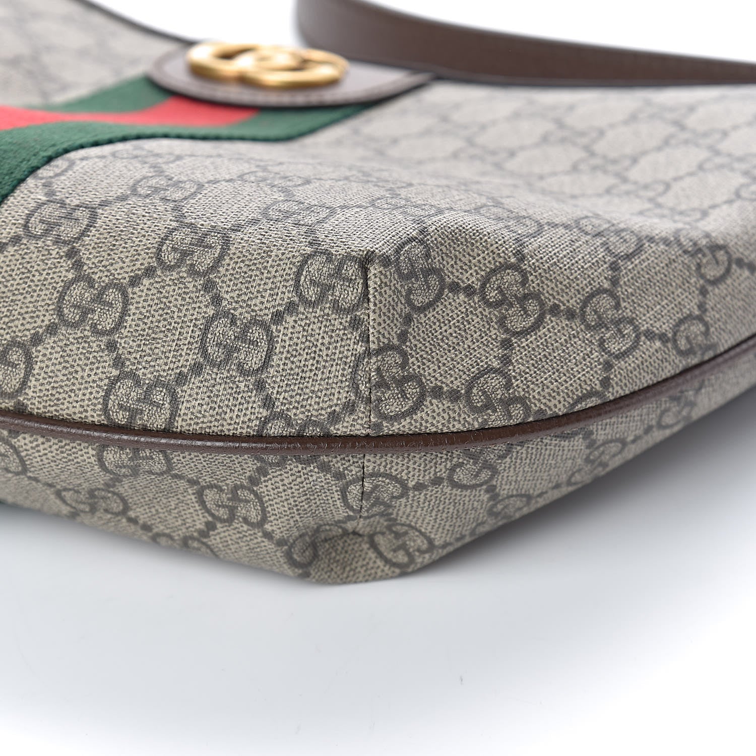 Gucci GG Supreme Monogram Web Small Ophidia Half Moon Hobo Brown 9 of 10