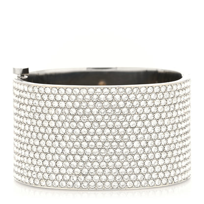 Chanel Metal Crystal CC Cuff Silver Gold 3 of 5