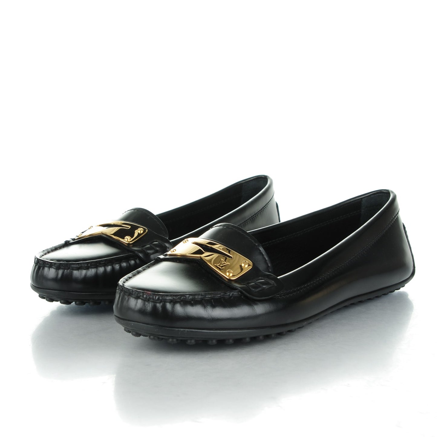 Calfskin Cluny Loafers 37.5 Black