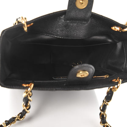Chanel Caviar Quilted Petit Shopping Tote PST Black 5 of 8