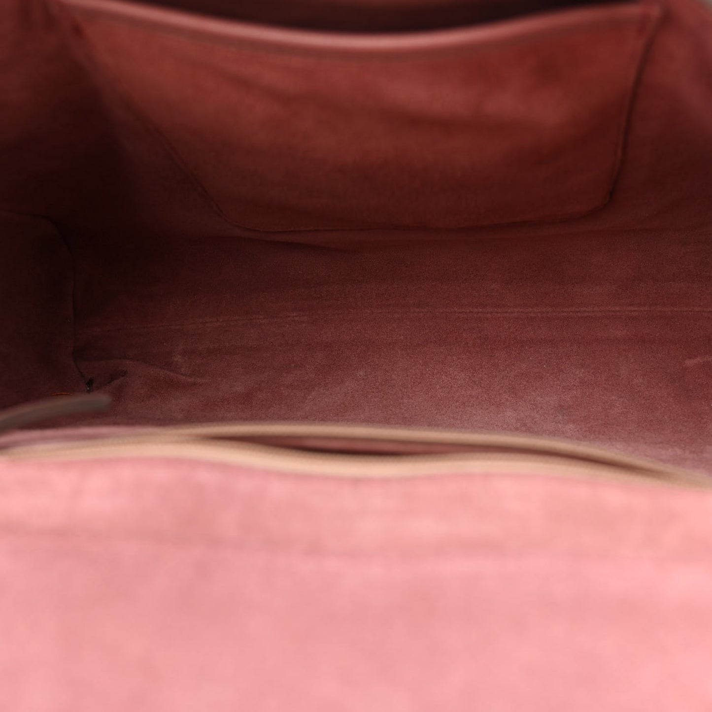 Calfskin Goat Medium Lily Flap Dark Blush