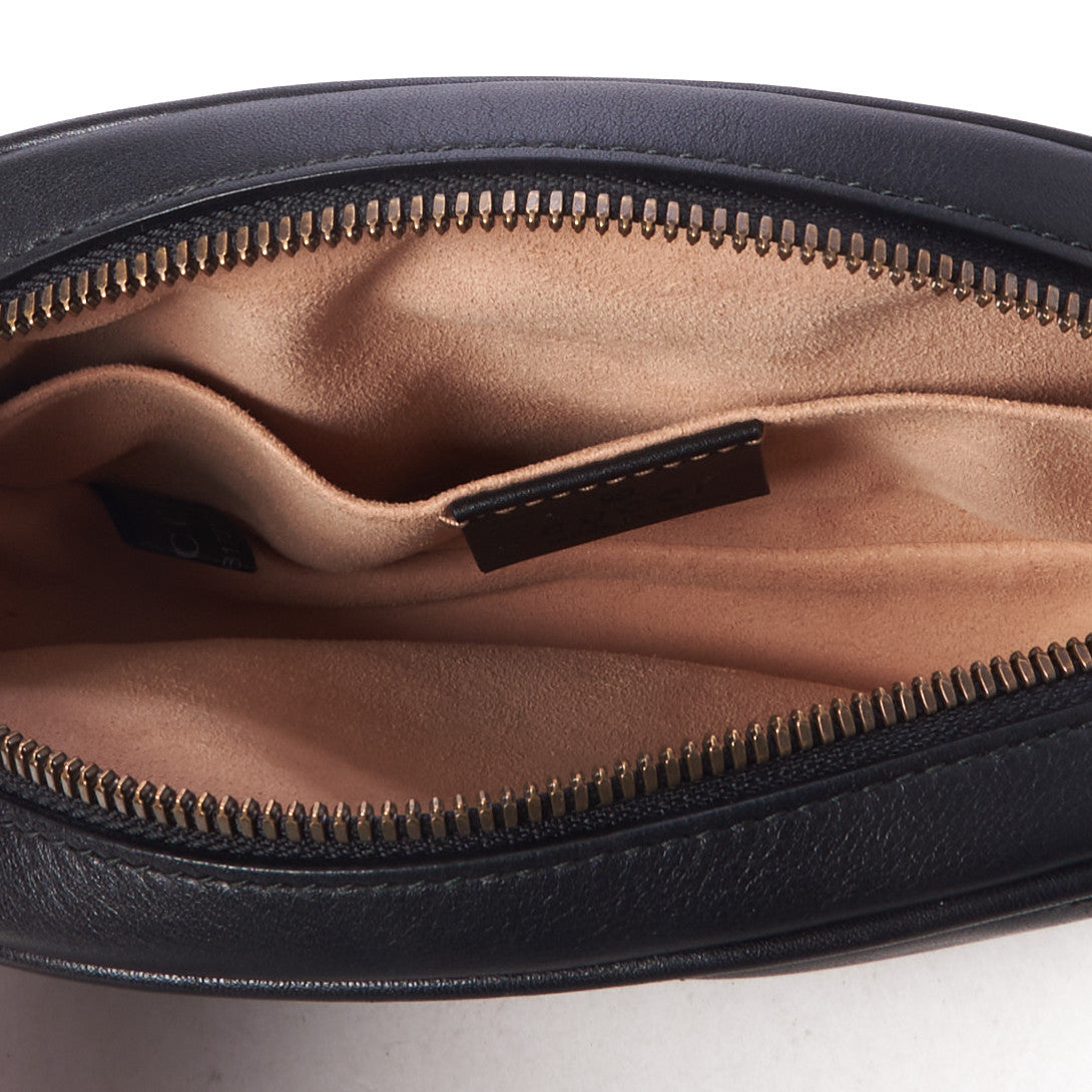 Calfskin Matelasse GG Marmont Belt Bag 85 34 Black