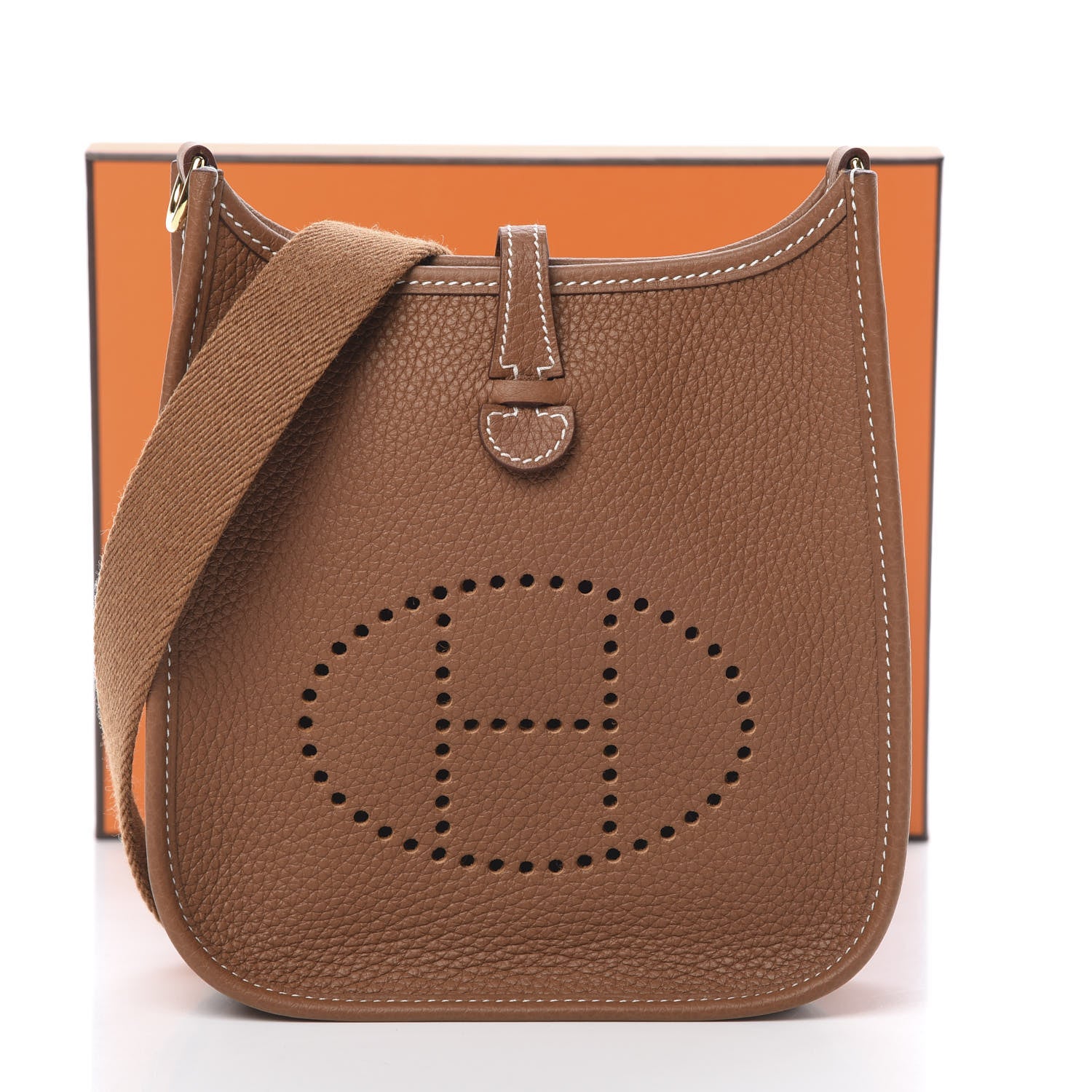Hermes Taurillon Clemence Evelyne TPM Gold 11 of 11
