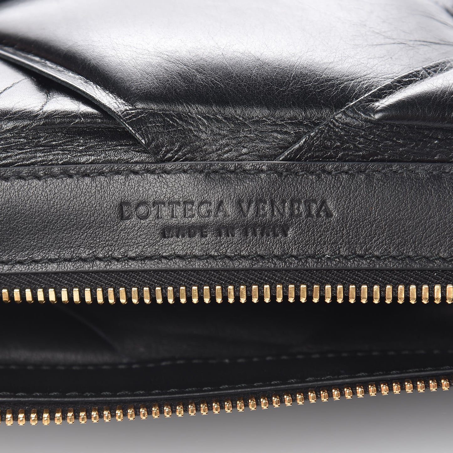 Nappa Maxi Intrecciato Padded Clutch Black