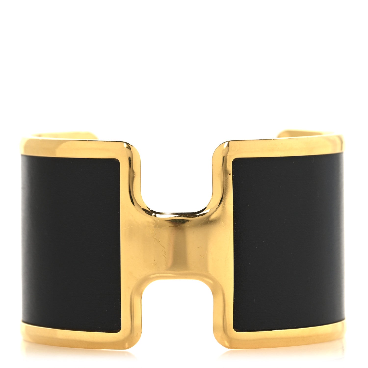 Hermes Box Olympe Cuff Bracelet Black 1 of 4