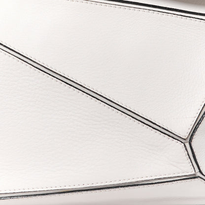 Loewe Calfskin Medium Puzzle Bag White 9 of 14