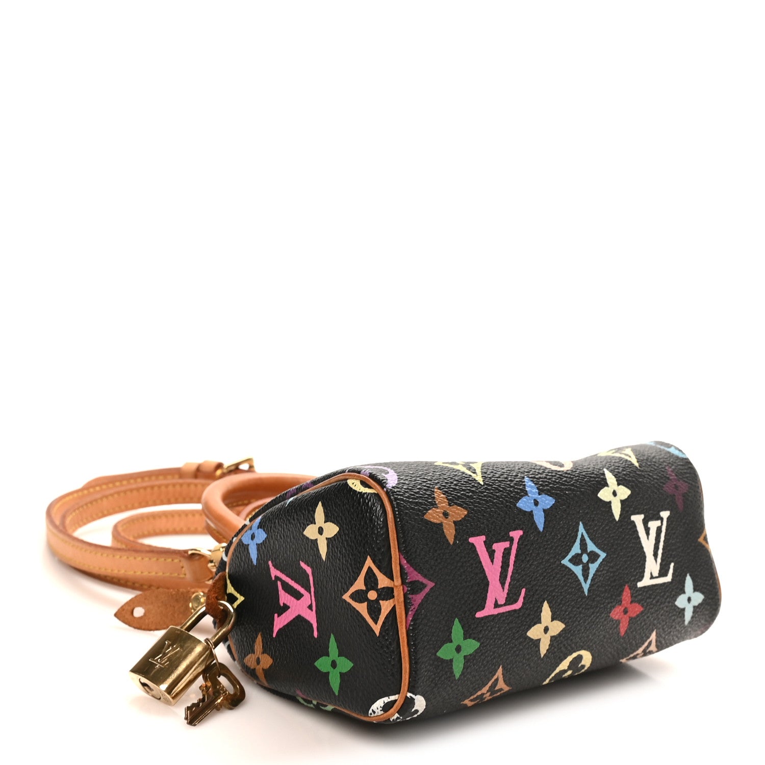 Louis Vuitton Monogram Multicolor Mini Sac HL Speedy Black 4 of 9
