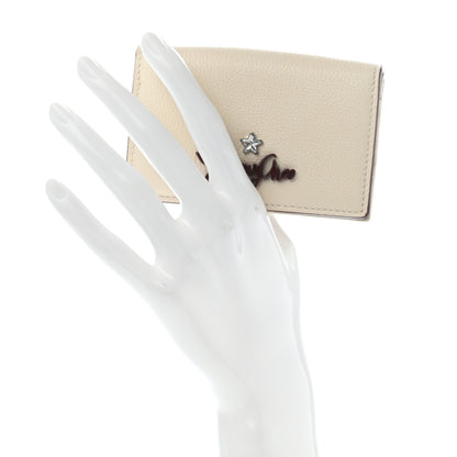 Jimmy Choo Grainy Calfskin Zuri Card Holder Linen 2 of 12