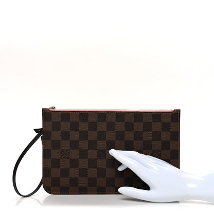 Louis Vuitton Damier Ebene Neverfull MM GM Pochette Rose Ballerine 2 of 6