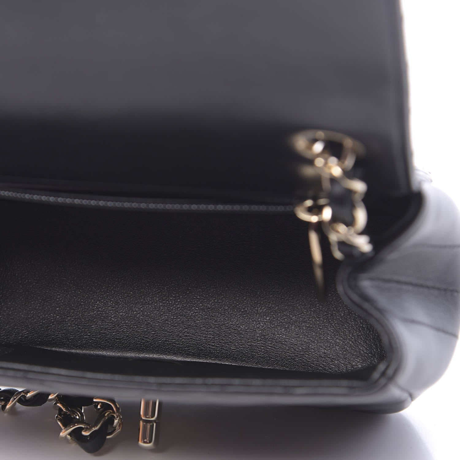 Chanel Lambskin Chevron Quilted Mini Square Flap Black 5 of 11